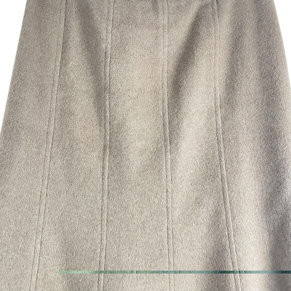 VTG Talbots Camel Hair Midi Skirt Preppy Old Money Capsule Academia 6 A Line - Picture 4 of 13
